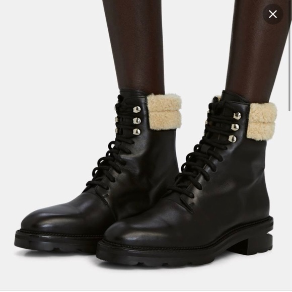 Alexander Wang Shoes - Alexander Wang - Andy Hiker Calf Shearling Womens Leather Shearling Ankle Boots
